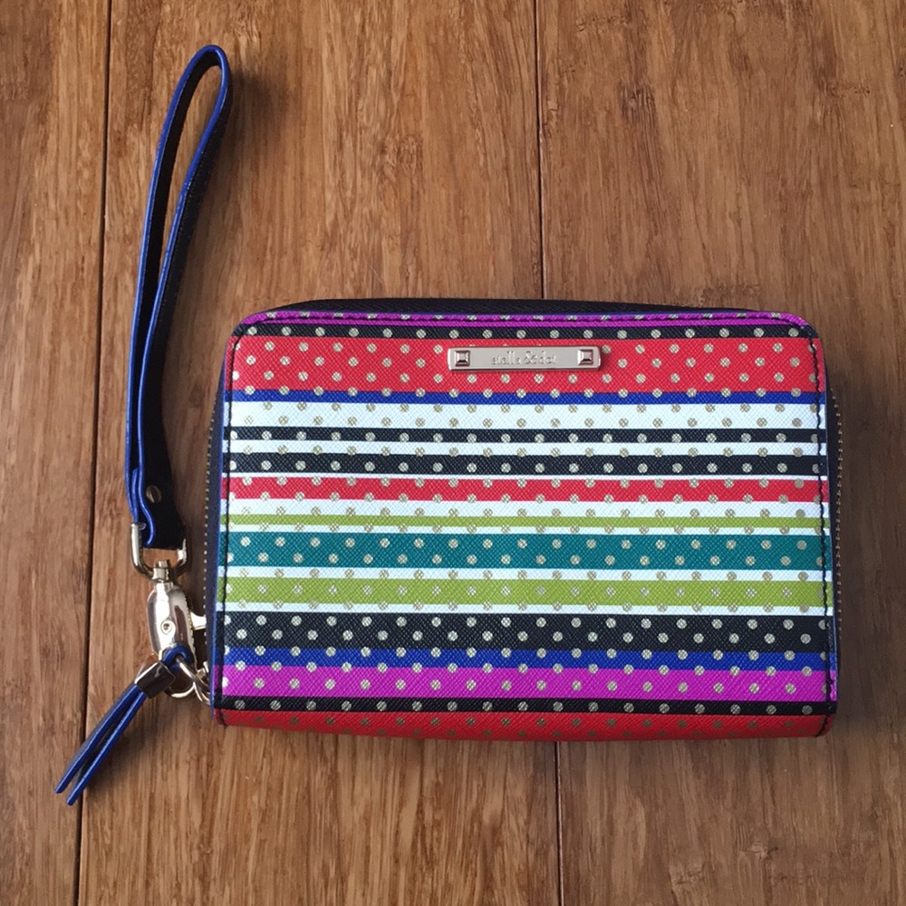 Stella & Dot Rainbow Stripped Cellphone Clutch